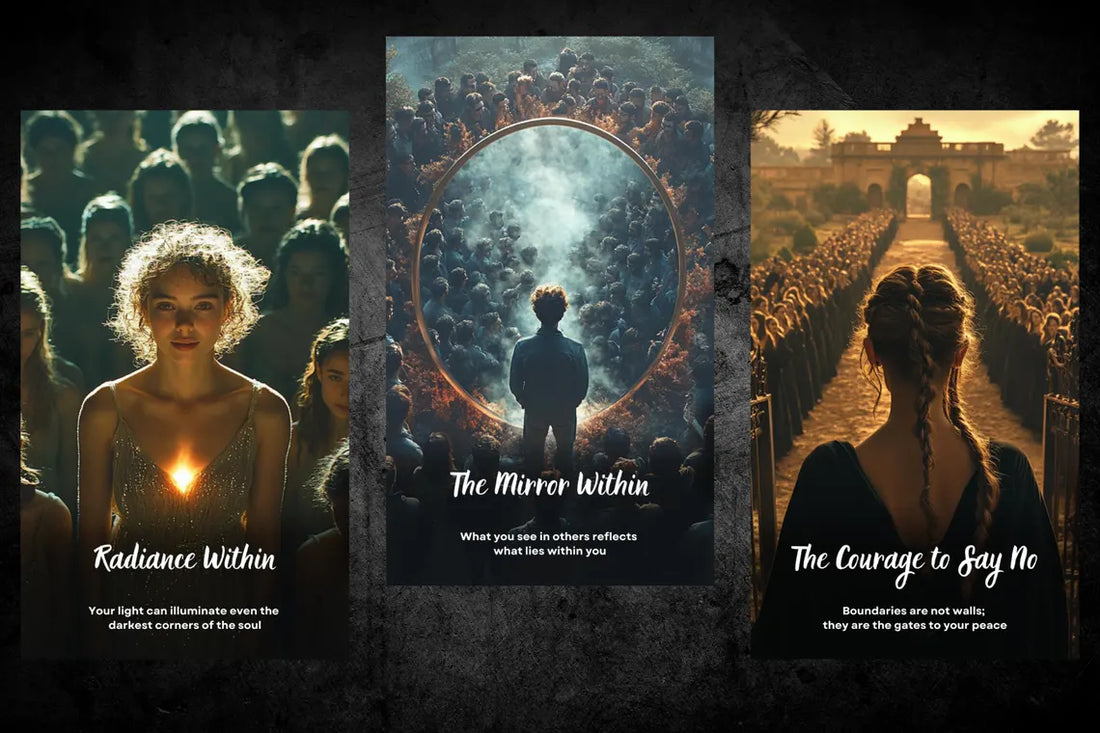 Inner Radiance Oracle Deck - Self-Awareness Cards featuring Light of Self-Acceptance and Pulse of Life empowerment