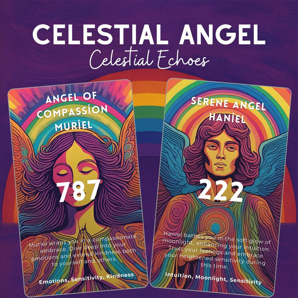 Celestial Angel Numbers Oracle - 78 Divine Feminine Cards | Archangel Guidance & Numerology Deck