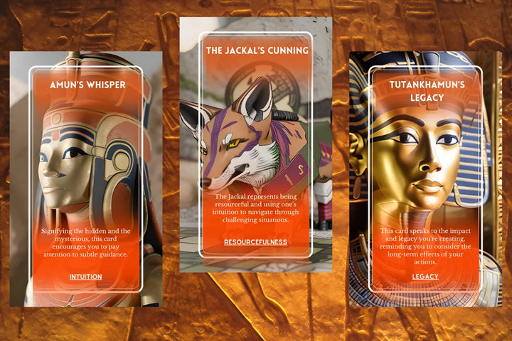 Egyptian Oracle Cards - Amun Whisper Jackal Tutankhamun