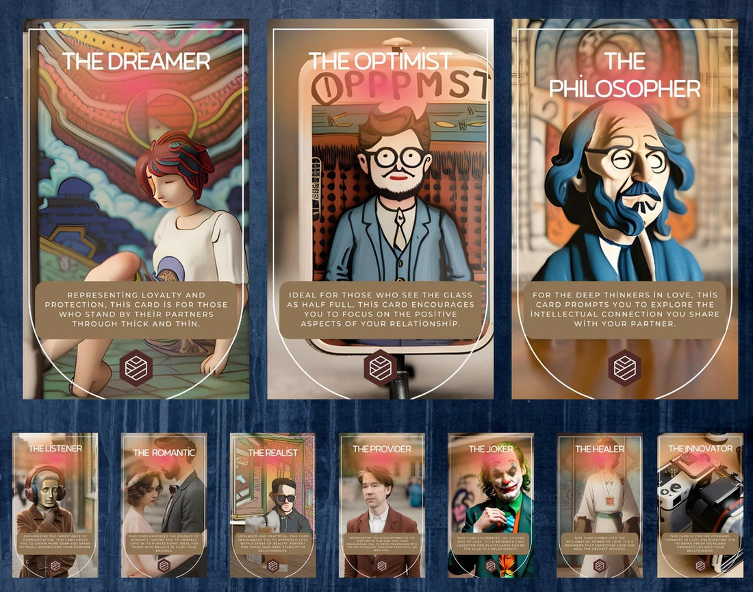 Love Archetype Oracle Deck - The Dreamer The Optimist The Philosopher Cards Overview