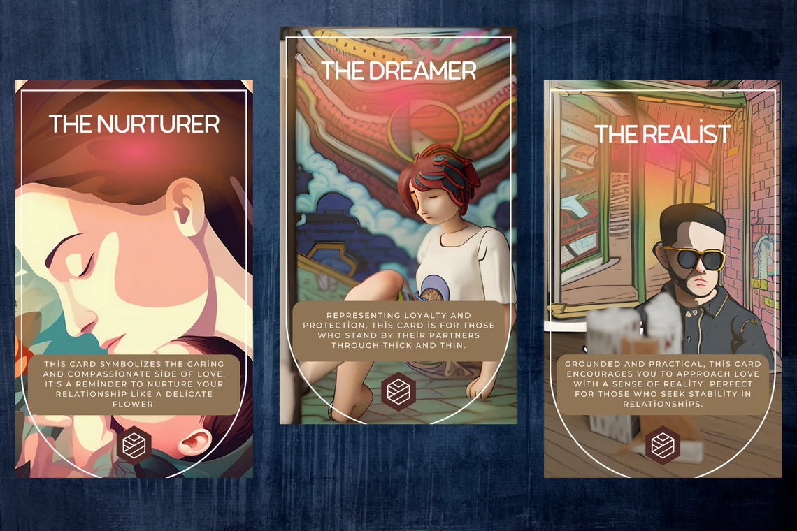 Love Archetype Oracle Cards - The Nurturer The Dreamer The Realist