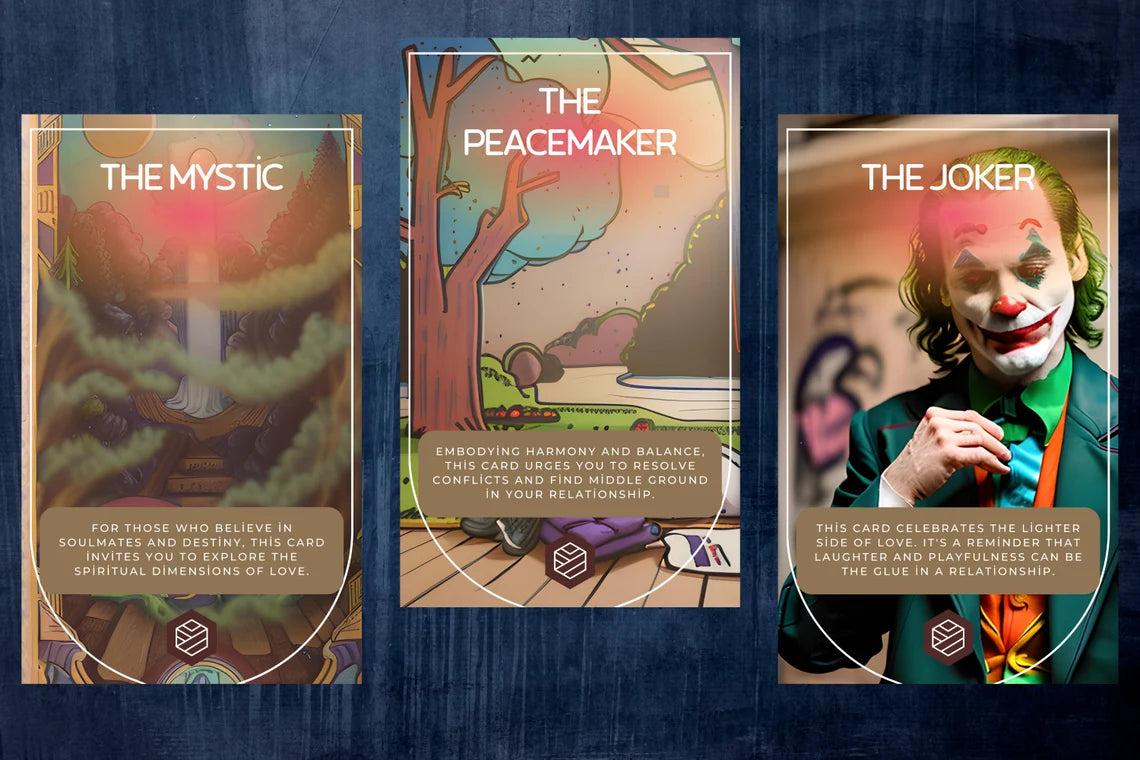 Love Archetype Oracle Cards - The Mystic The Peacemaker The Joker