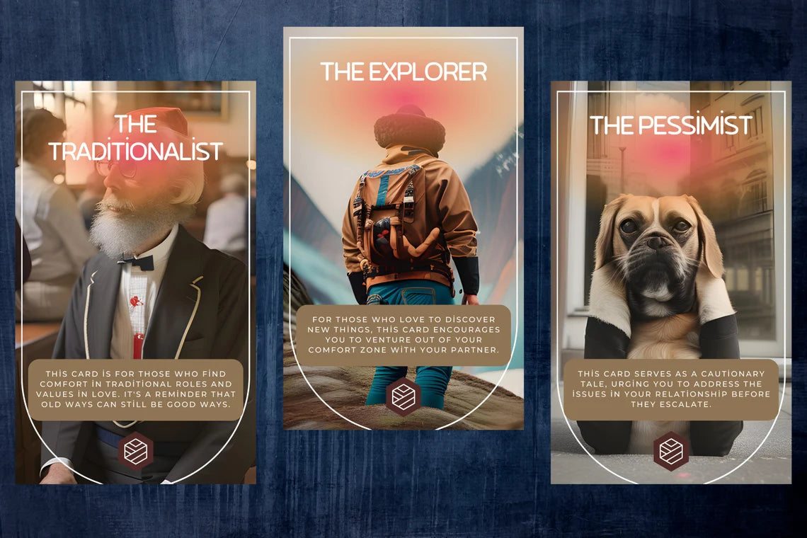 Love Archetype Oracle Cards - The Traditionalist The Explorer The Pessimist