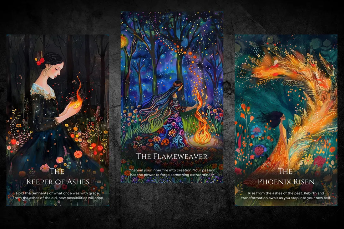 Mystic Keepers Tarot Deck - The Ember Keeper The Keeper of Ashes Fantasy Cards