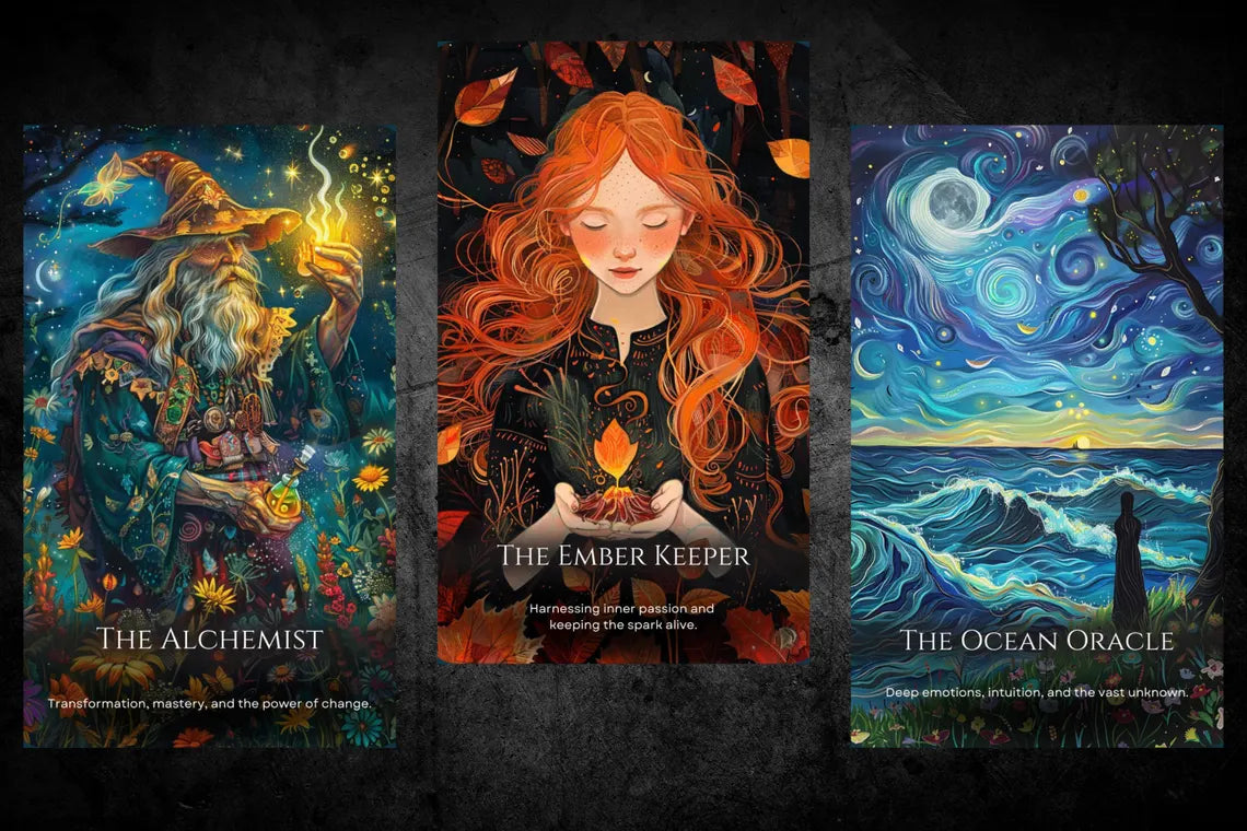 Mystic Keepers Tarot Cards - The Alchemist The Ember Keeper The Ocean Oracle