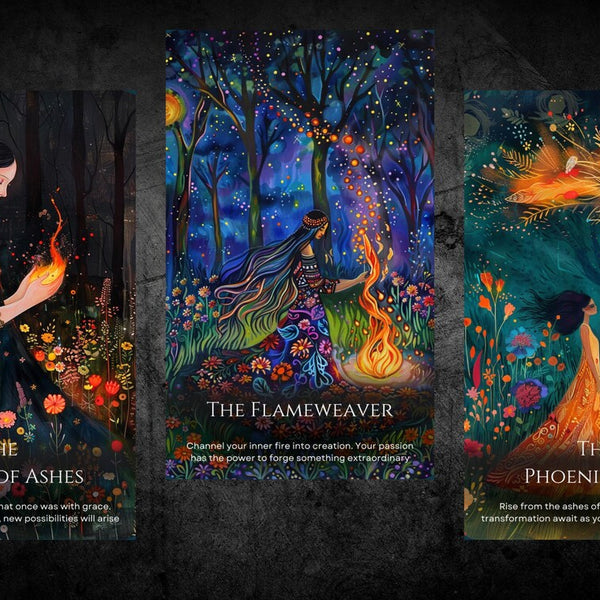 Mystic Oracle Cards - 78 Card Deck with Linen Pouch