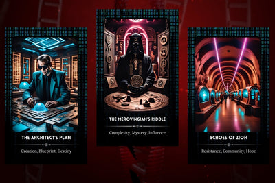 Neon Code Oracle Cards - The Architects Plan The Riddle Digital Echoes