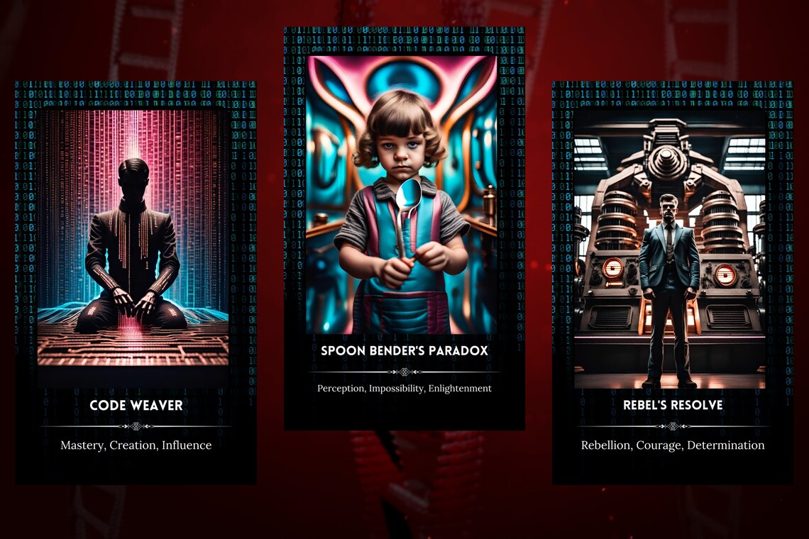 Neon Code Oracle Cards - Code Weaver Spoon Benders Paradox Rebels Resolve