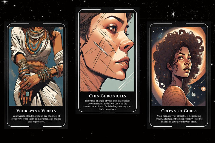 Physical Traits Oracle Cards - Whirlwind Wrists Chin Chronicles Crown of Curls