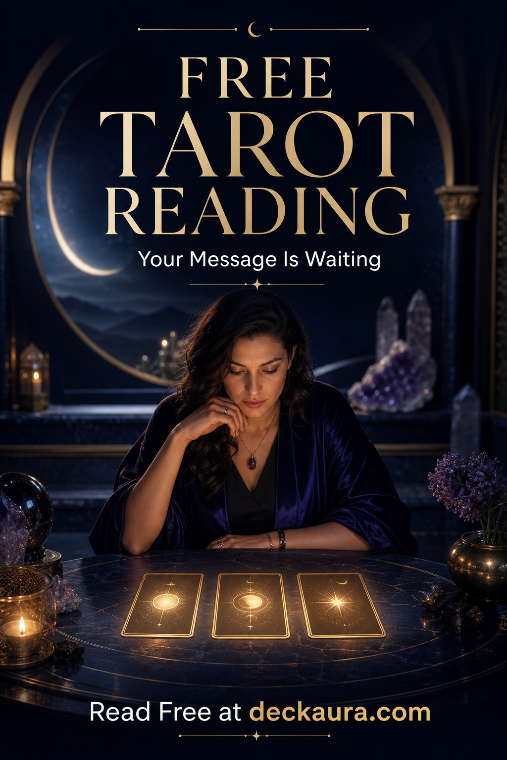 Free online tarot reading with three-card guidance