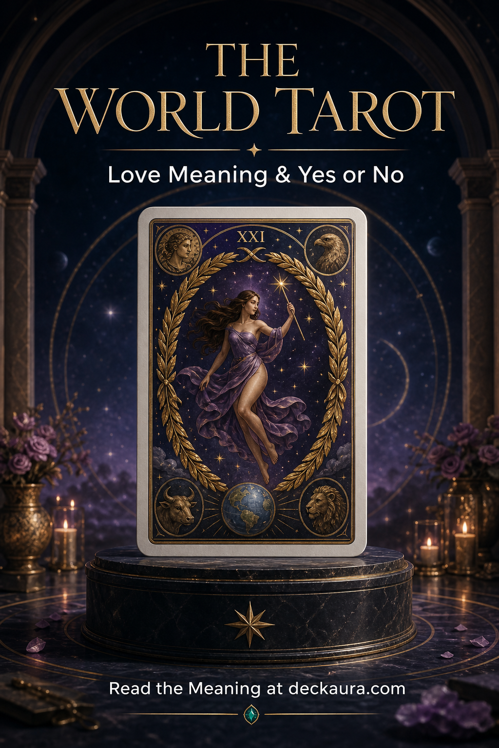 The World tarot card love meaning and yes or no answer