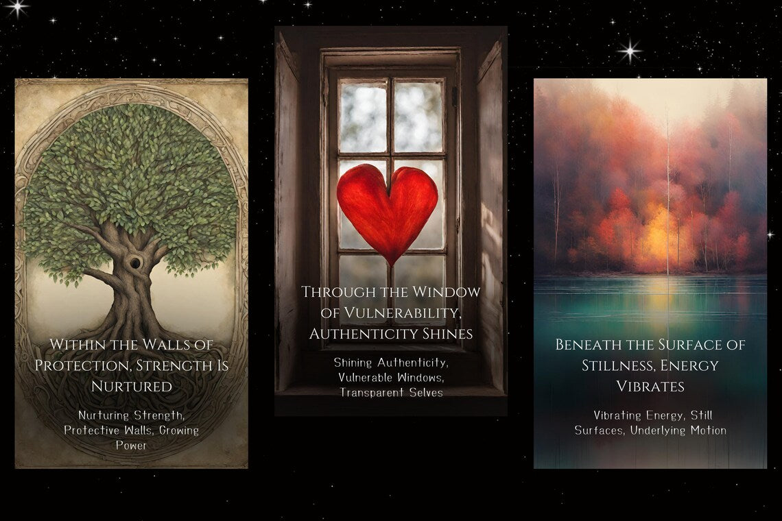 Sacred Soul Messages Cards - Walls of Protection Window of Vulnerability Surface of Stillness