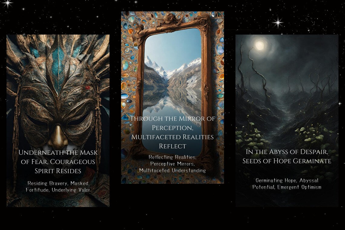 Sacred Soul Messages Cards - Underneath the Mask of Fear Through the Mirror of Perception