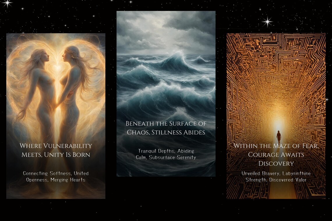 Sacred Soul Messages Cards - Where Vulnerability Meets Beneath Surface of Chaos
