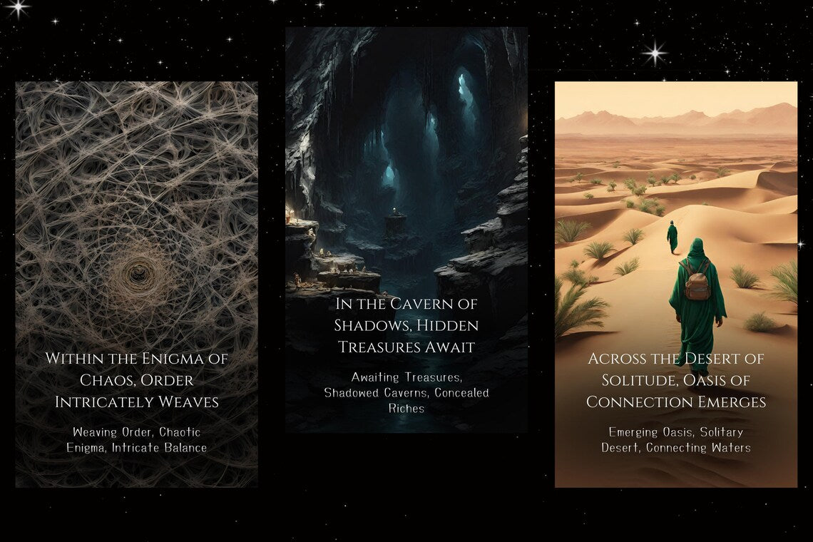 Sacred Soul Messages Cards - Enigma of Chaos Hidden Treasures Desert of Solitude