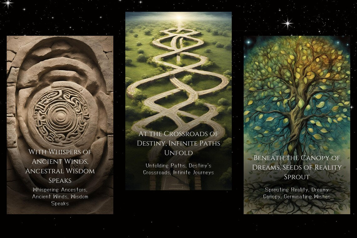 Sacred Soul Messages Cards - Whispers of Ancient Winds Crossroads of Destiny Canopy of Dreams