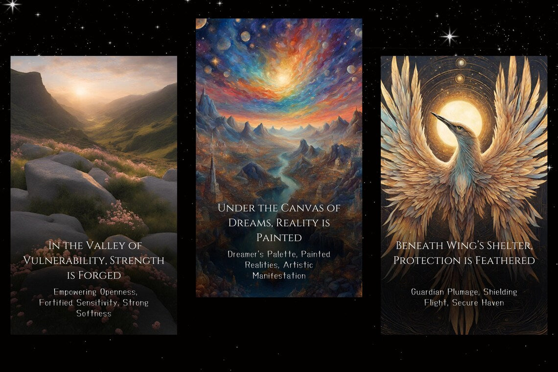 Sacred Soul Messages Cards - Valley of Vulnerability Canvas of Dreams Wings Shelter