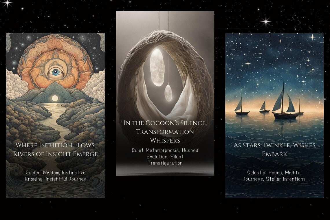 Sacred Soul Messages Cards - Intuition Flows Cocoons Silence Stars Twinkle