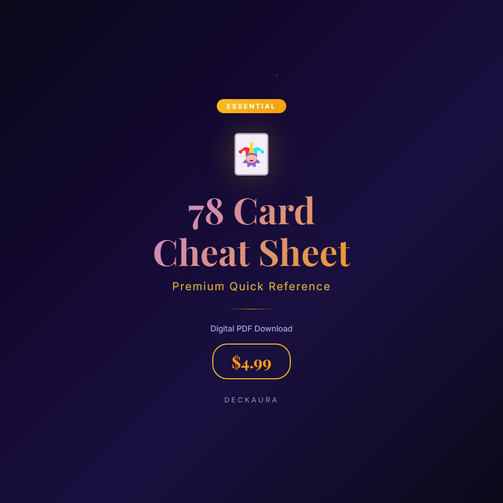 78 Card Tarot Cheat Sheet Premium PDF