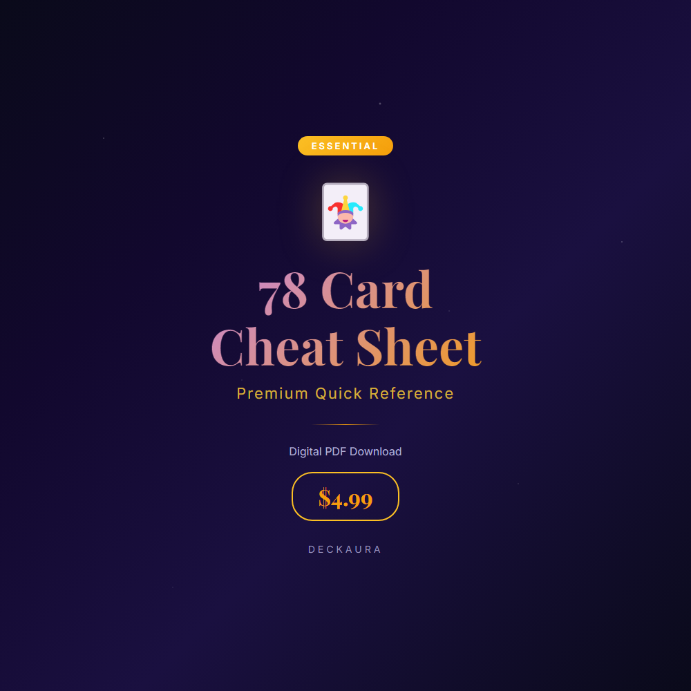 78 Card Tarot Cheat Sheet Premium PDF