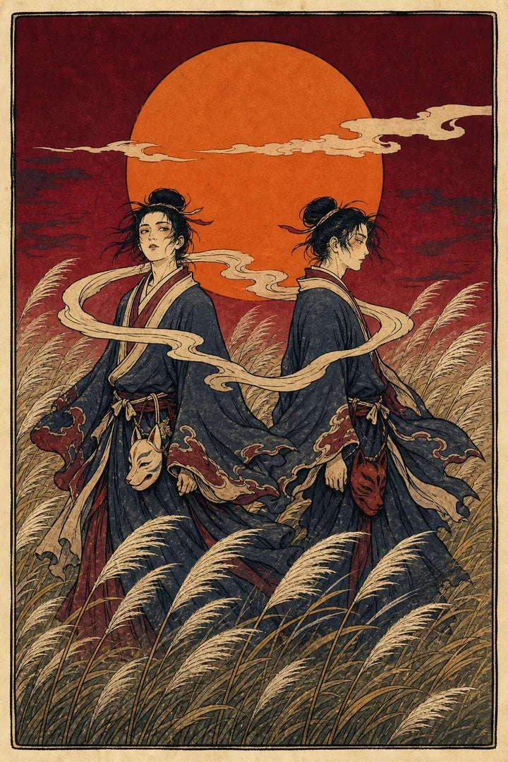 Original Gemini celestial guardian card representing the Rising sign