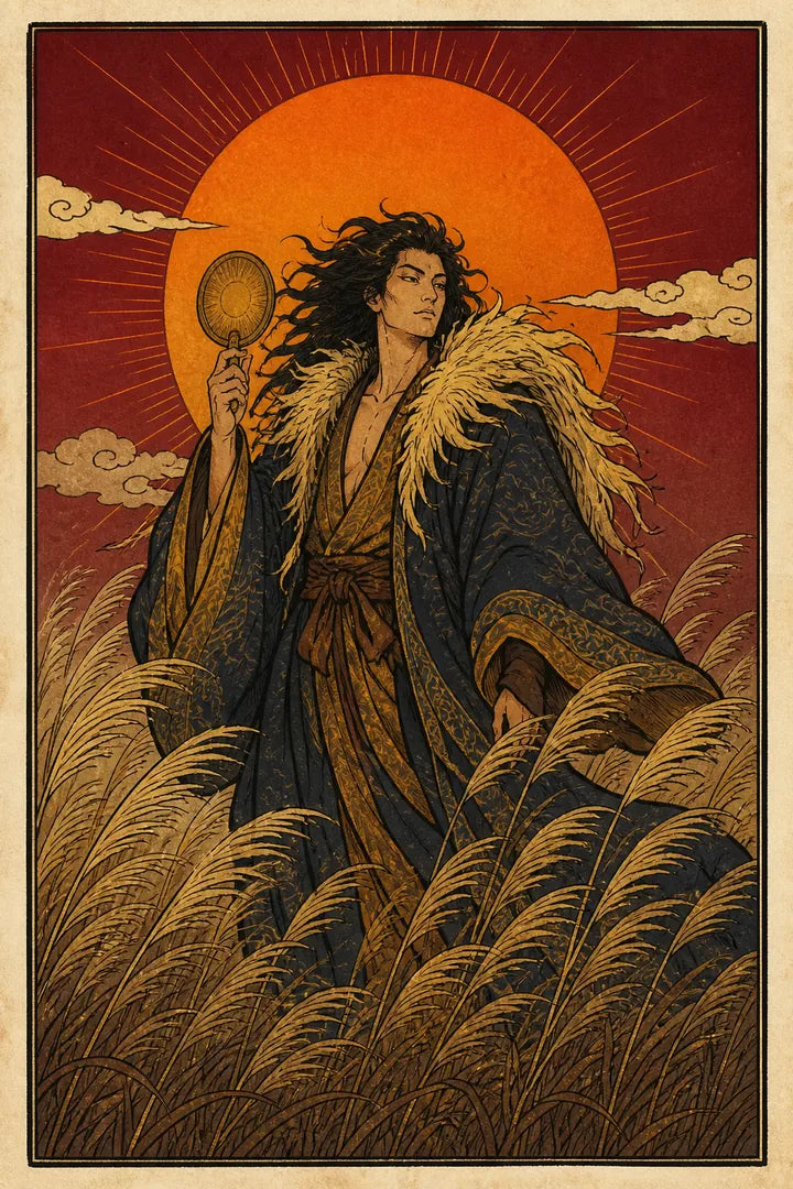 Original Leo celestial guardian card representing the Sun sign