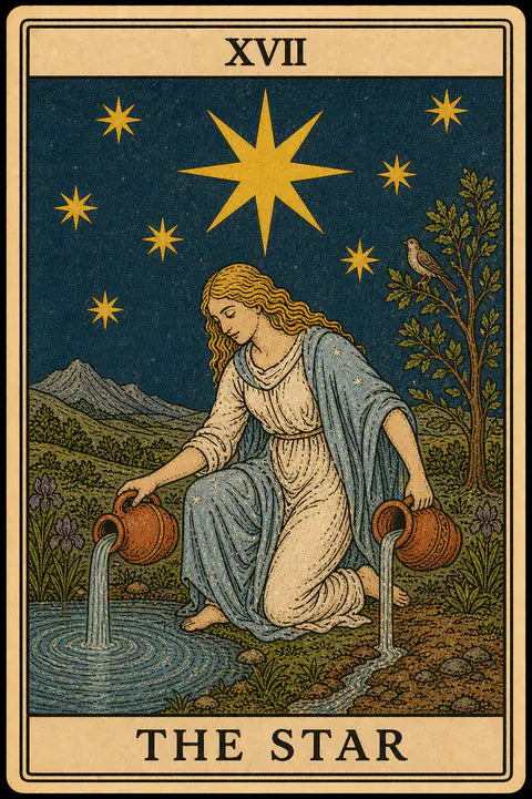 The Star tarot card, upright